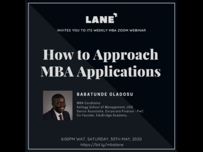 How to Approach MBA Application – Babatunde Oladosu, Kellogg US